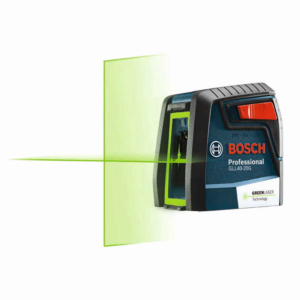 Bosch GLL40-20G Green-Beam Self-Leveling Cross-Line Laser - Moutools