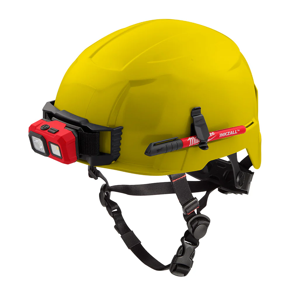 Milwaukee 48-73-1303 BOLT Yellow Safety Helmet (USA) - Type 2, Class E, Non-Vented - Moutools
