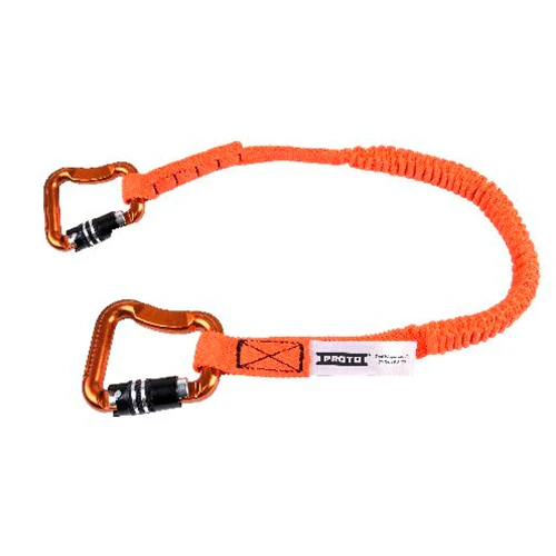 Proto JLAN20LBD3LK Elastic Lanyard with 2 Triple Lock Carabiners - 20 lb - Moutools