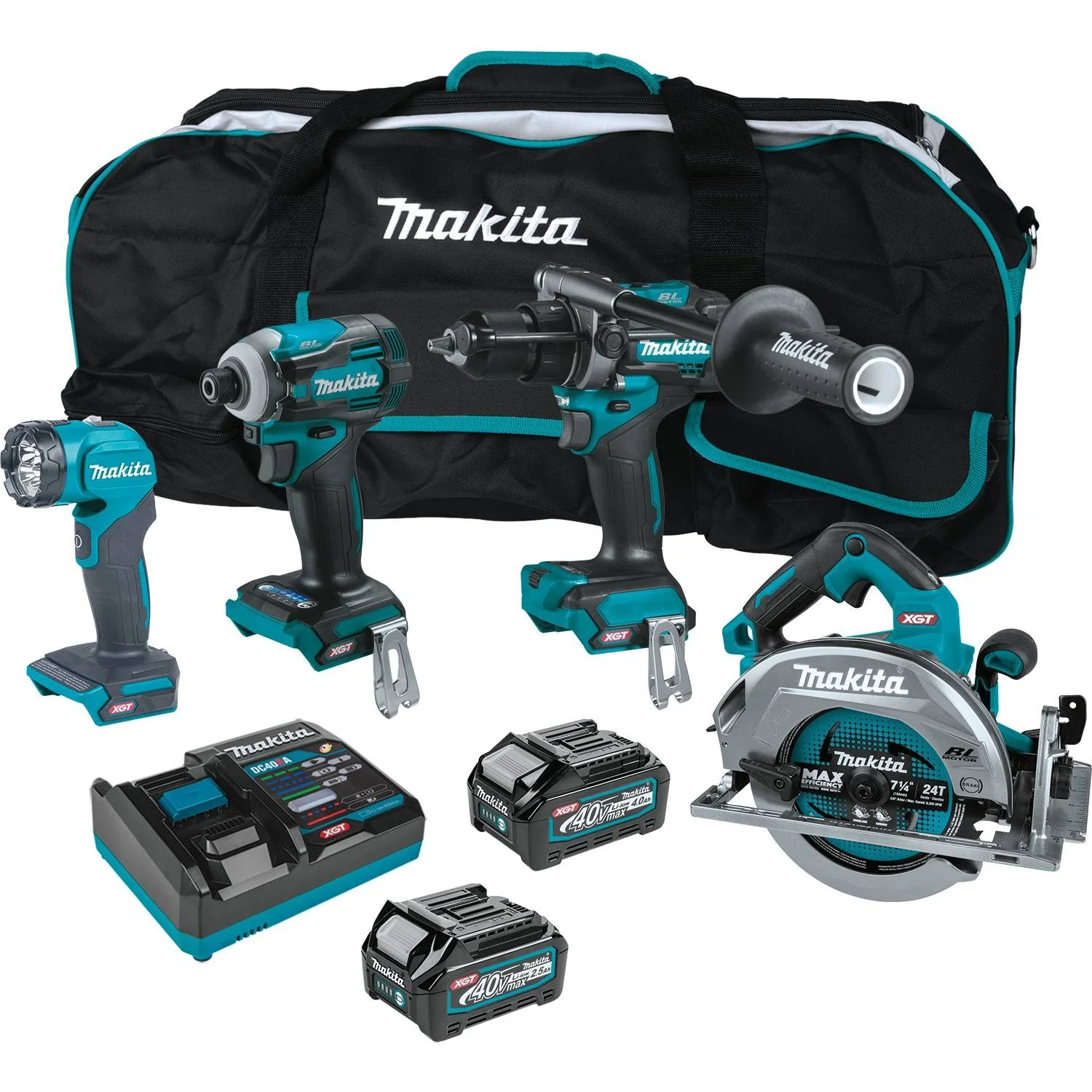 Makita GT400M1D1 40V max XGT® 4-Pc. Combo Kit (2.5Ah/4.0Ah) - Moutools