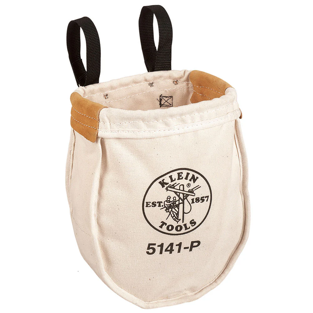 Klein 5141P Tool Bag, Canvas Utility Bag, Loop Connection, 10 x 5 x 12-Inch - Moutools