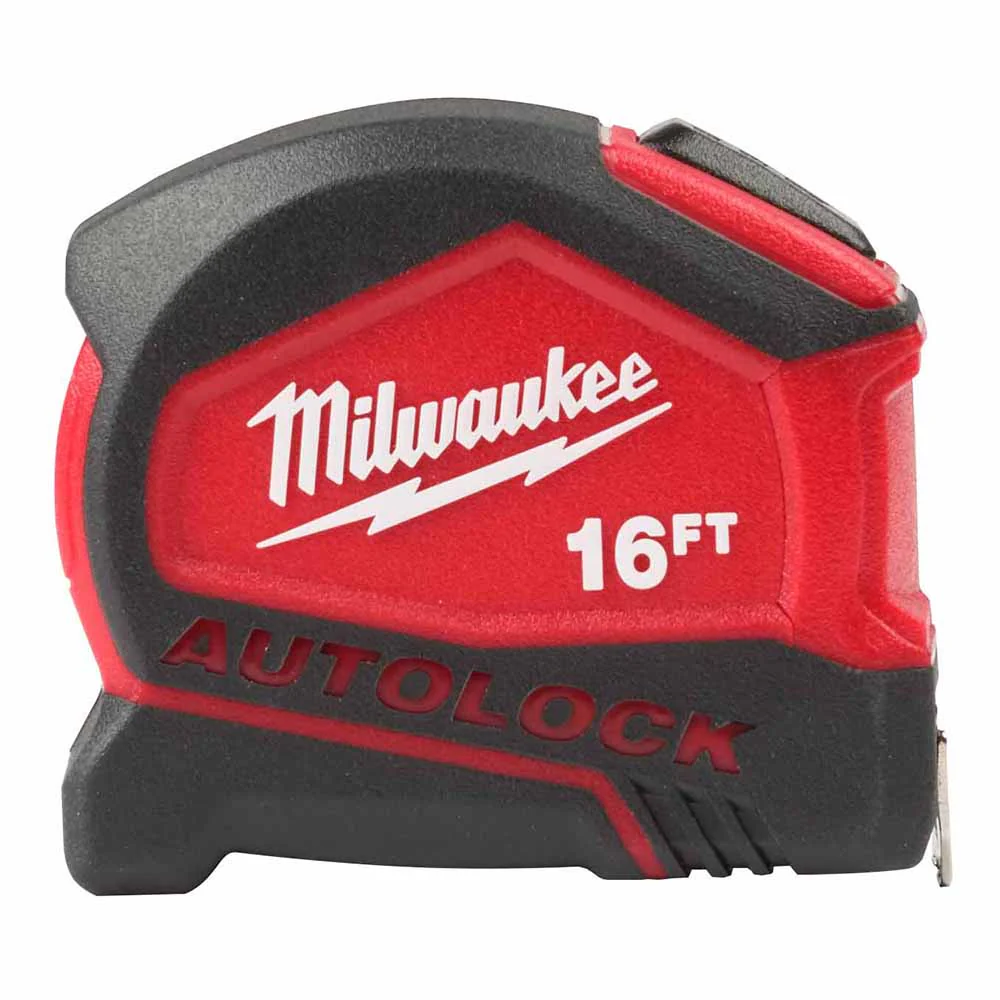 Milwaukee 48-22-6816 16 Ft Compact Nylon Bond Blade Protection Auto Lock Tape - Moutools