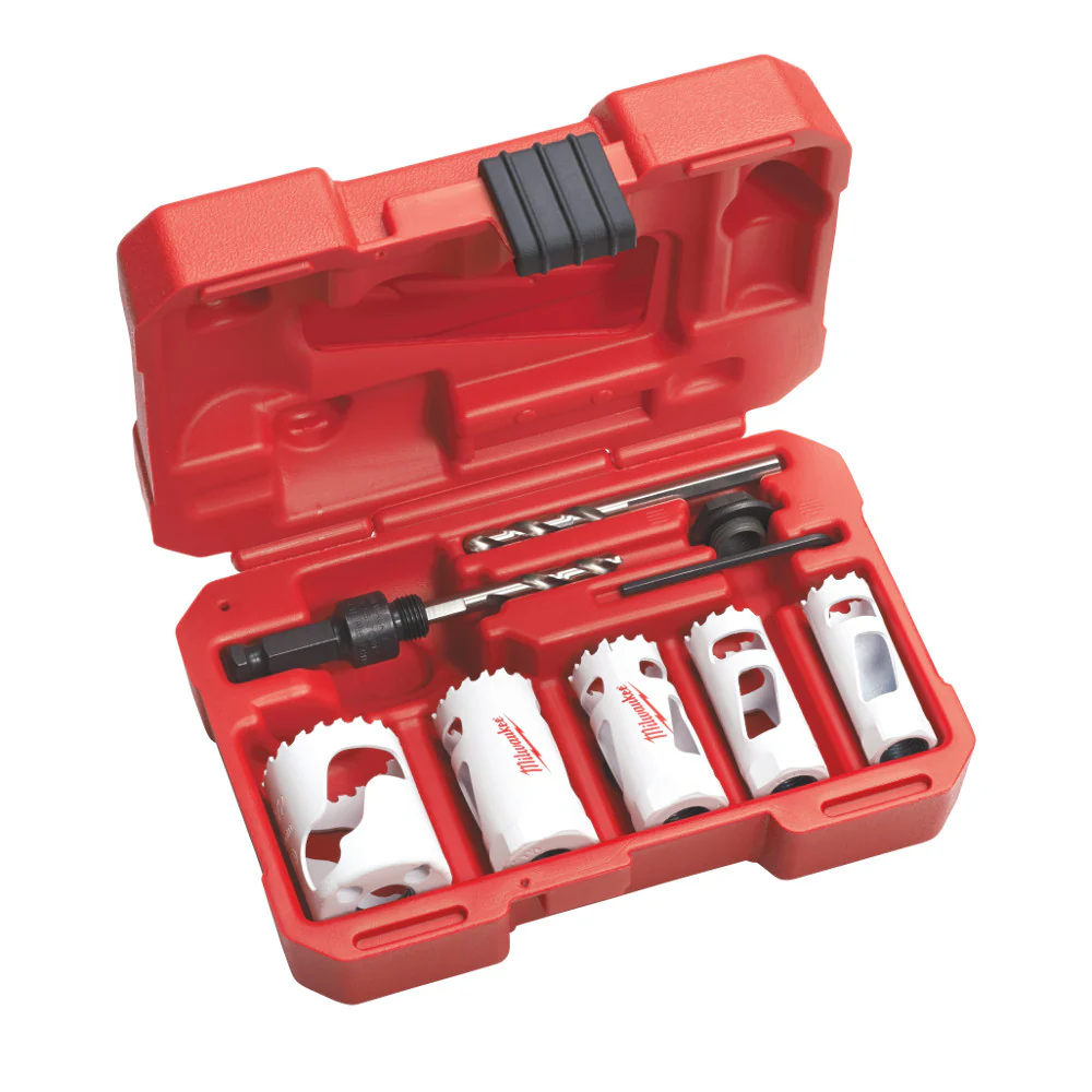 Milwaukee 49-22-4138 Plumber's Compact Hole Dozer™ Bi-Metal Hole Saw Kit (8-Piece) - Moutools