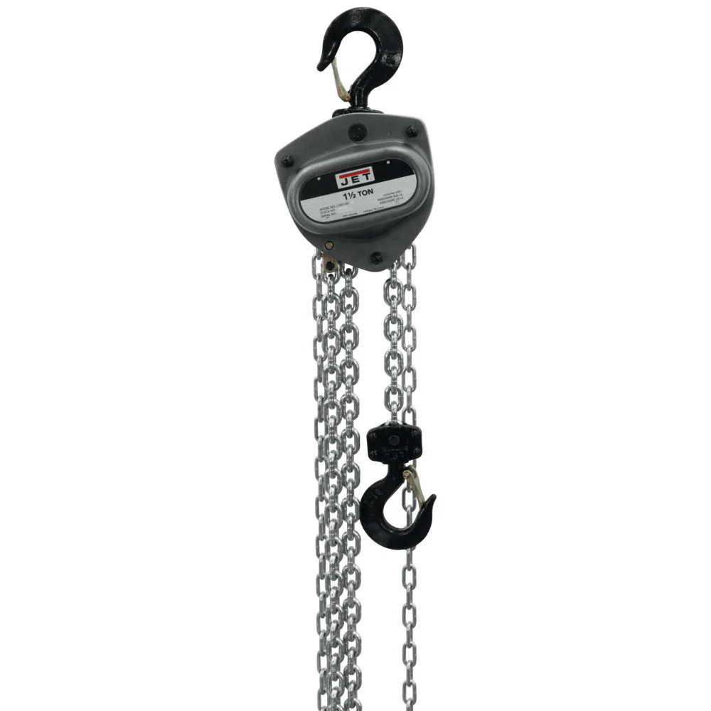 Jet JT9-201130 L-100-150WO-30 1.5-Ton Hand Chain Hoist 30' Lift, Overload Protection - Moutools