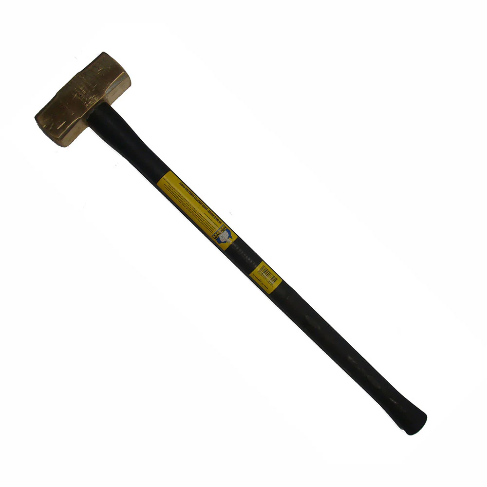 Klein 7HBRFRH14 Brass Sledge Hammer, Rubber Handle, 14-Pound - Moutools