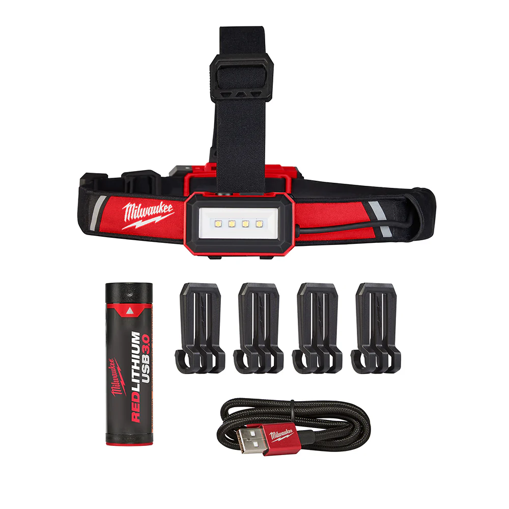 Milwaukee 2115-21 USB Rechargeable Low-Profile Headlamp - Moutools