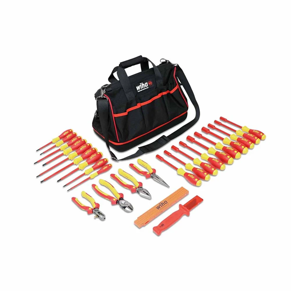 Wiha 32879 25 Piece Insulated Pliers-Cutters and Screwdriver Set - Moutools