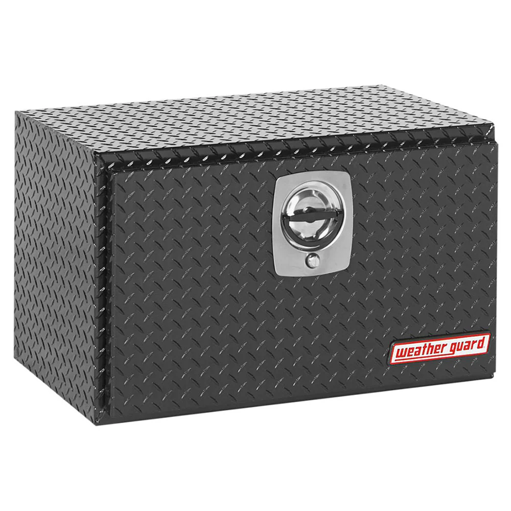 WeatherGuard 631-5-02 Gloss Black Aluminum Underbed Box, Compact, 5.4 Cu. Ft. - Moutools