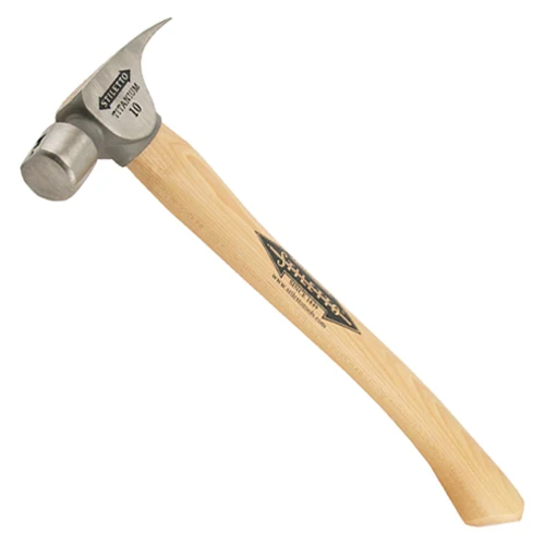 Stiletto FH10C 10oz Smooth Face Curved handle Titanium Finish Hammer - Moutools
