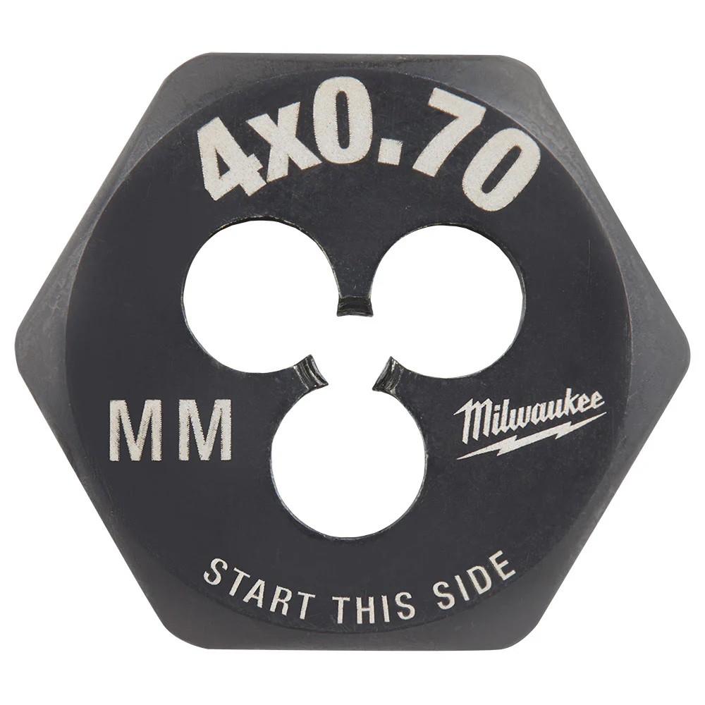 Milwaukee 49-57-5319 M4-0.70 mm 1-Inch Hex Threading Die - Moutools