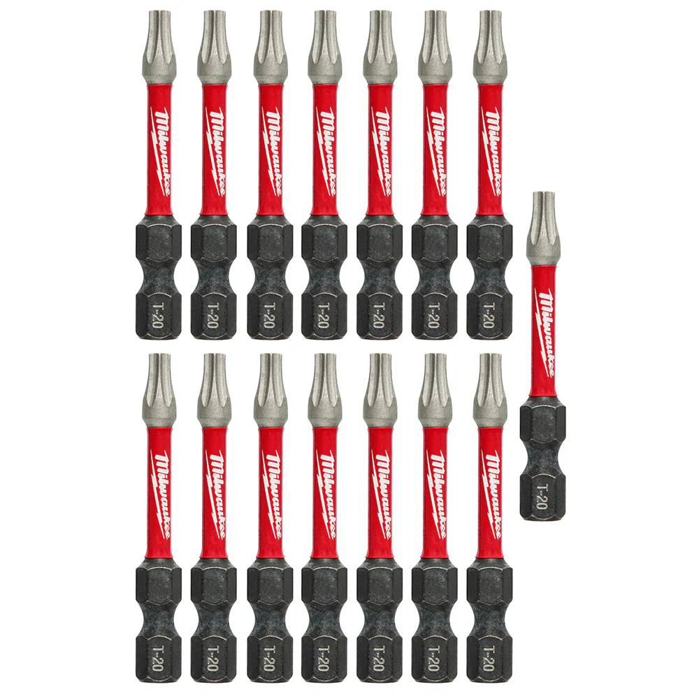 Milwaukee 48-32-5012 SHOCKWAVE™ 2 in. Impact T20 Power Bits (15 Pack) - Moutools