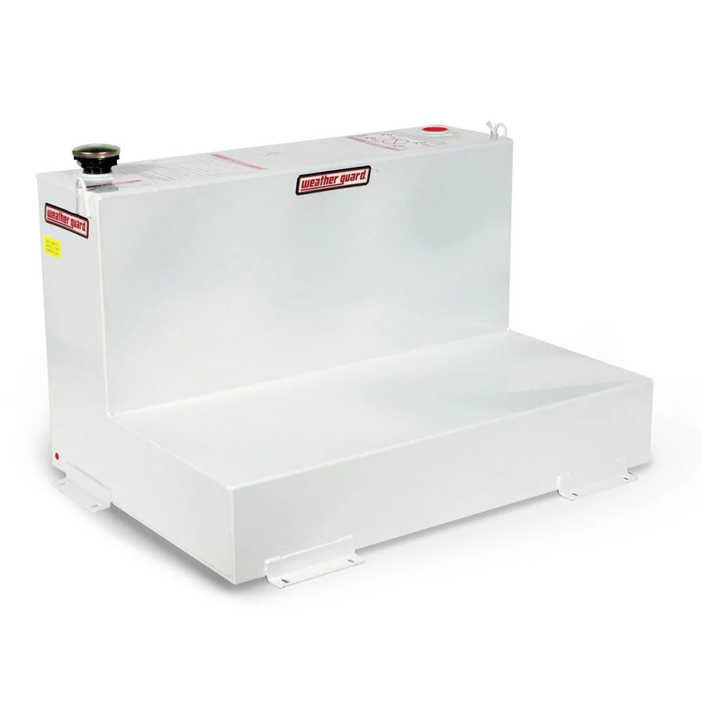 WeatherGuard 352-3-02 75-Gallon White Steel Fuel Transfer Tank, L-Shape - Moutools
