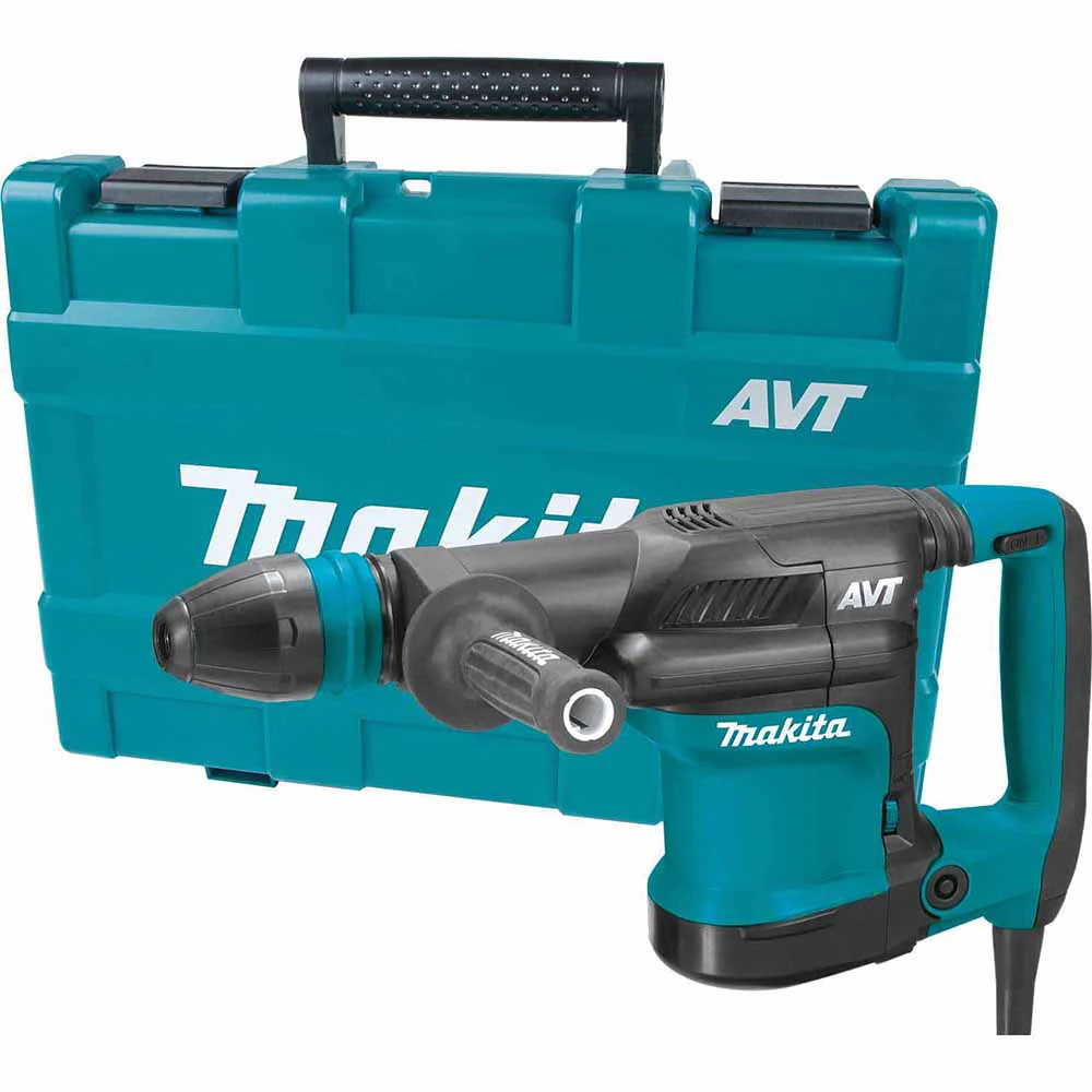 Makita HM0871C 12 lb. AVT Demolition Hammer, accepts SDS-MAX bits, Variable Speed, Case - Moutools