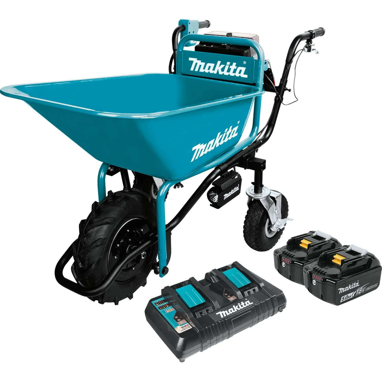 Makita XUC01PTX1 18V X2 LXT Brushless Cordless Power-Assisted Wheelbarrow Kit - Moutools