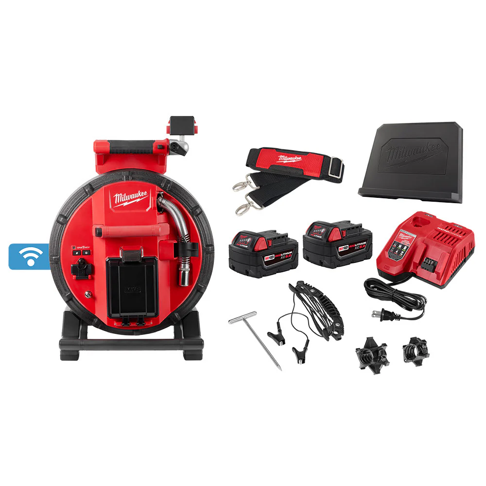 Milwaukee 3972-22 M18 100' Flexible Modular Pipeline Inspection System - Moutools