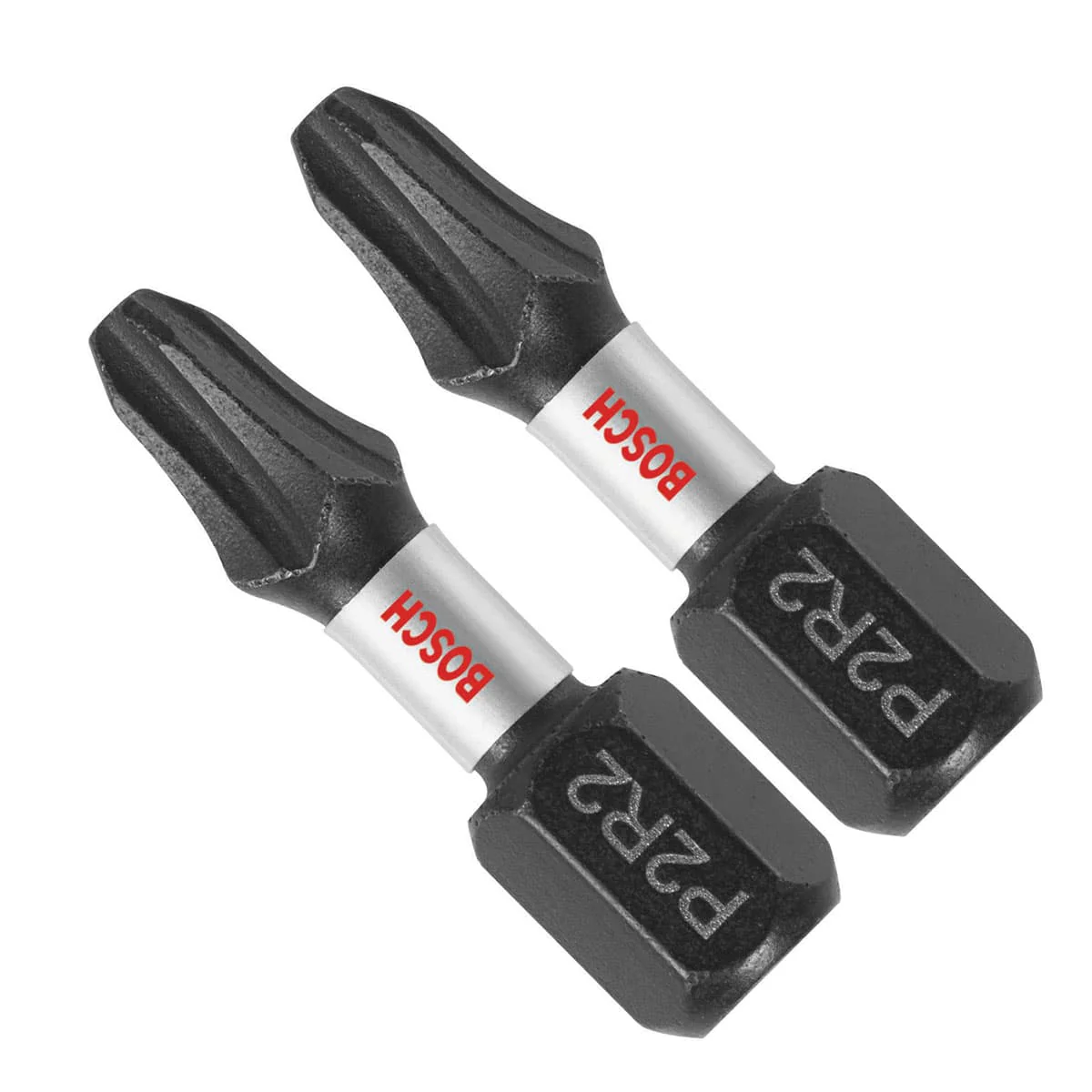 Bosch ITP2R2102 2 pc. Impact Tough 1 In. Phillips/Square #2 Insert Bits - Moutools