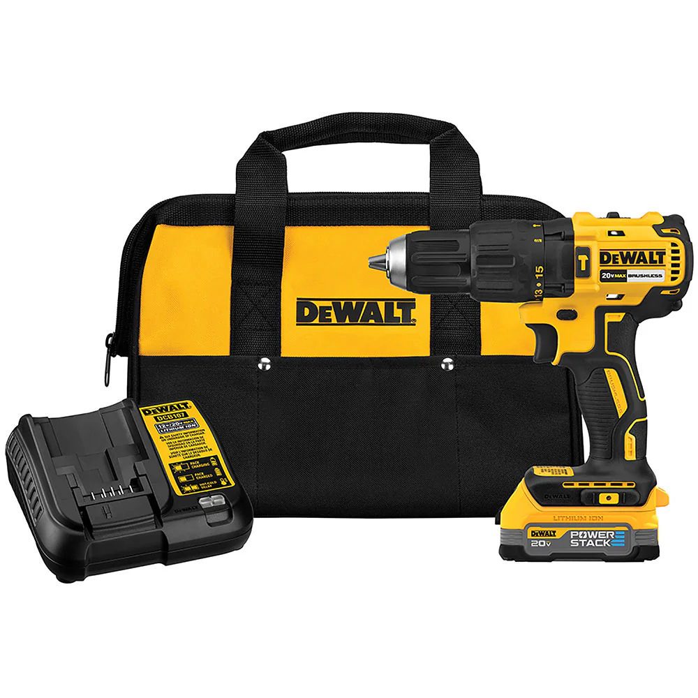 DeWalt DCD778E1 20V MAX Compact Hammer Drill With Powerstack Battery - Moutools