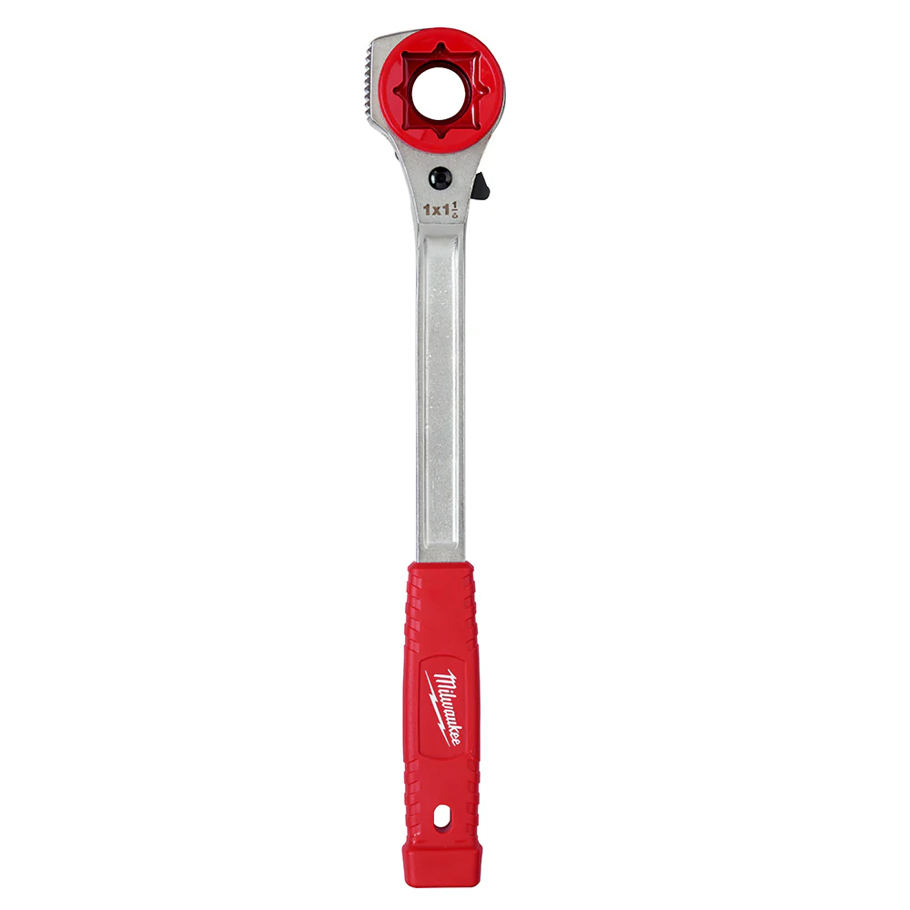 Milwaukee 48-22-9213M Lineman's High-Leverage Ratcheting Wrench w/ Milled Face - Moutools