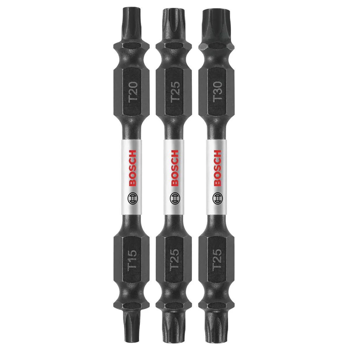 Bosch ITDETV2503 3 pc. Impact Tough 2.5 In. Torx Double-Ended Bit Set - Moutools