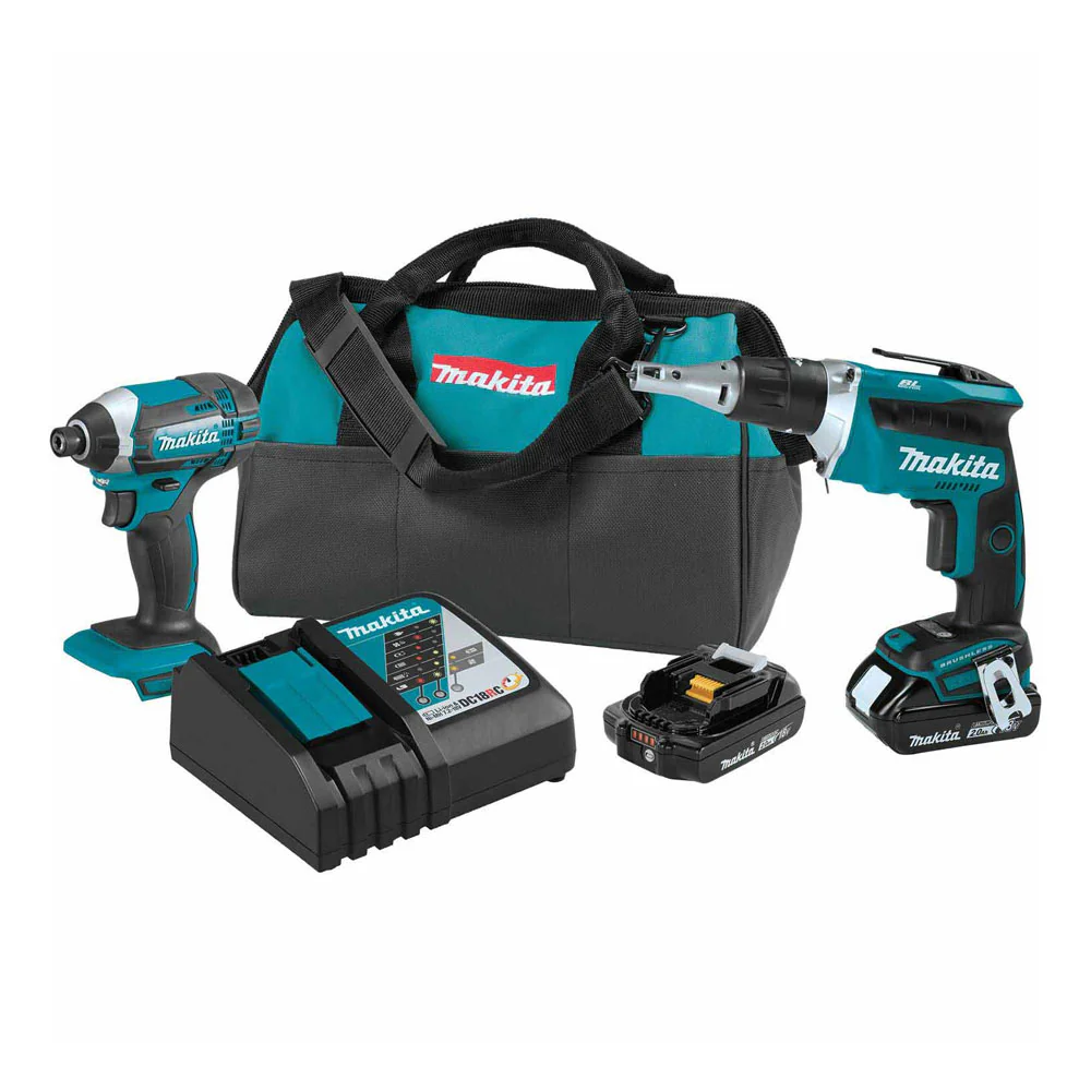 Makita XT262R 18V LXT Li-Ion Compact Cordless 2-Piece Combo Kit 2.0 Ah - Moutools