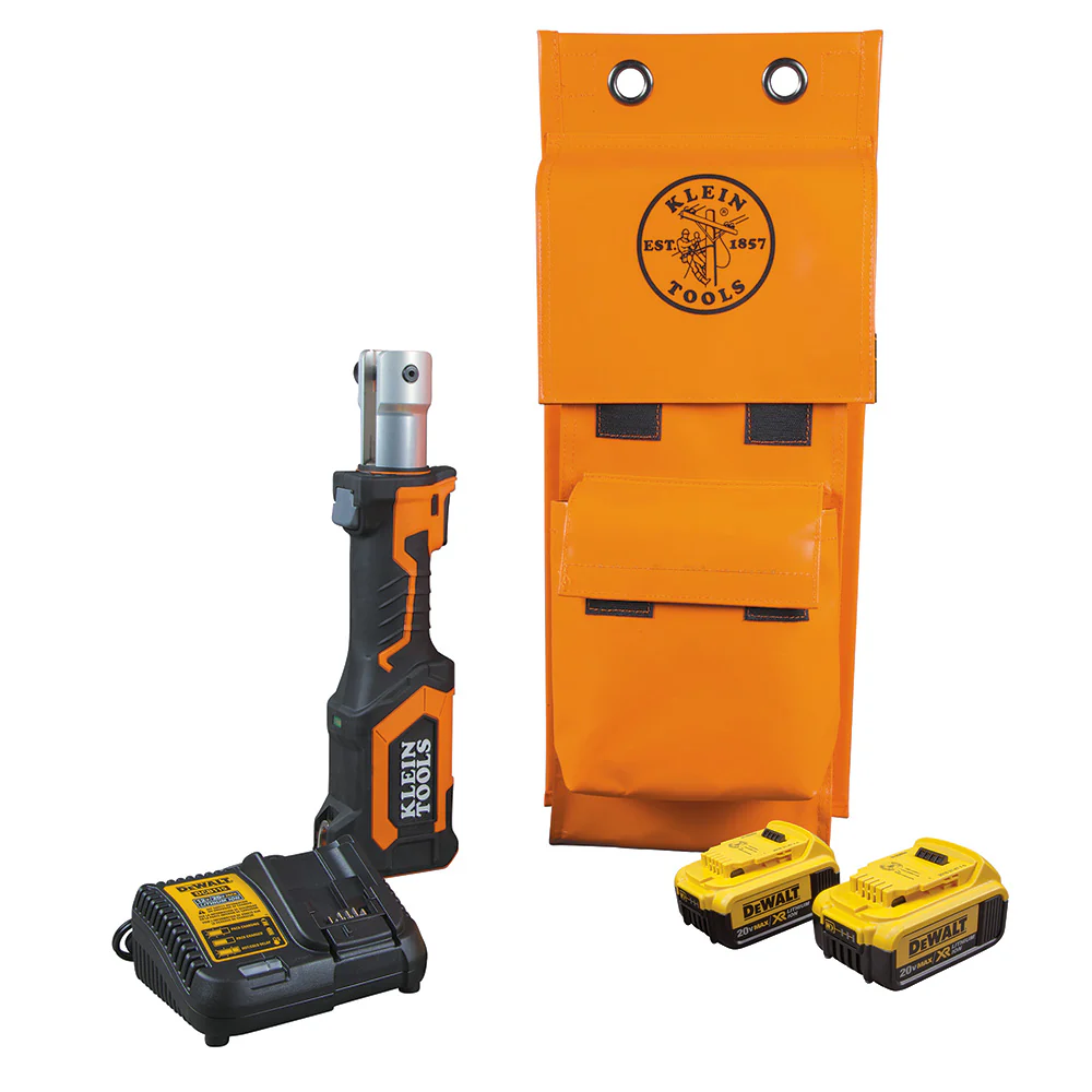 Klein BAT207T134H Battery-Operated Cutter/Crimper, No Heads, 4 Ah - Moutools
