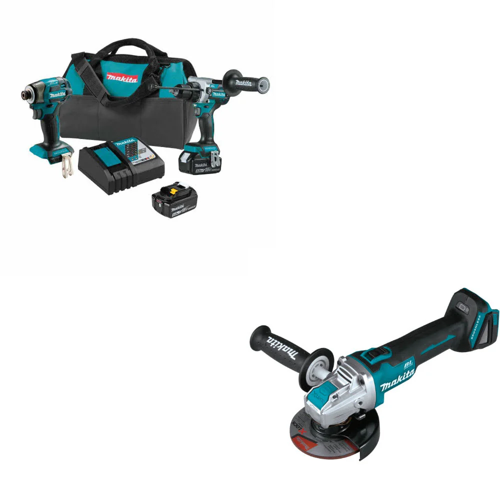 Makita XT297T 18V LXT Li-Ion 2 Pc. Combo Kit W/ FREE XAG25Z 18V LXT Grinder - Moutools