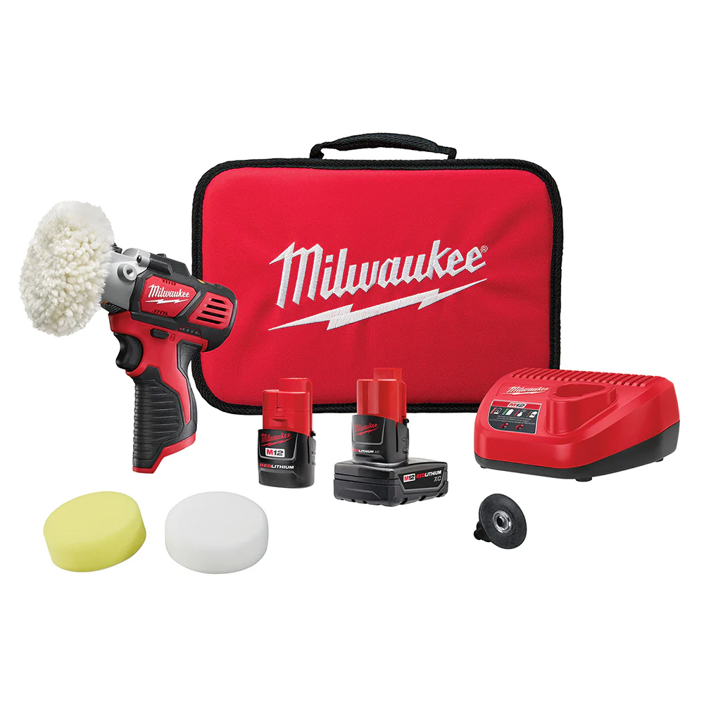 Milwaukee 2438-22X M12 Variable Speed Polisher/Sander Kit with XC Battery - Moutools