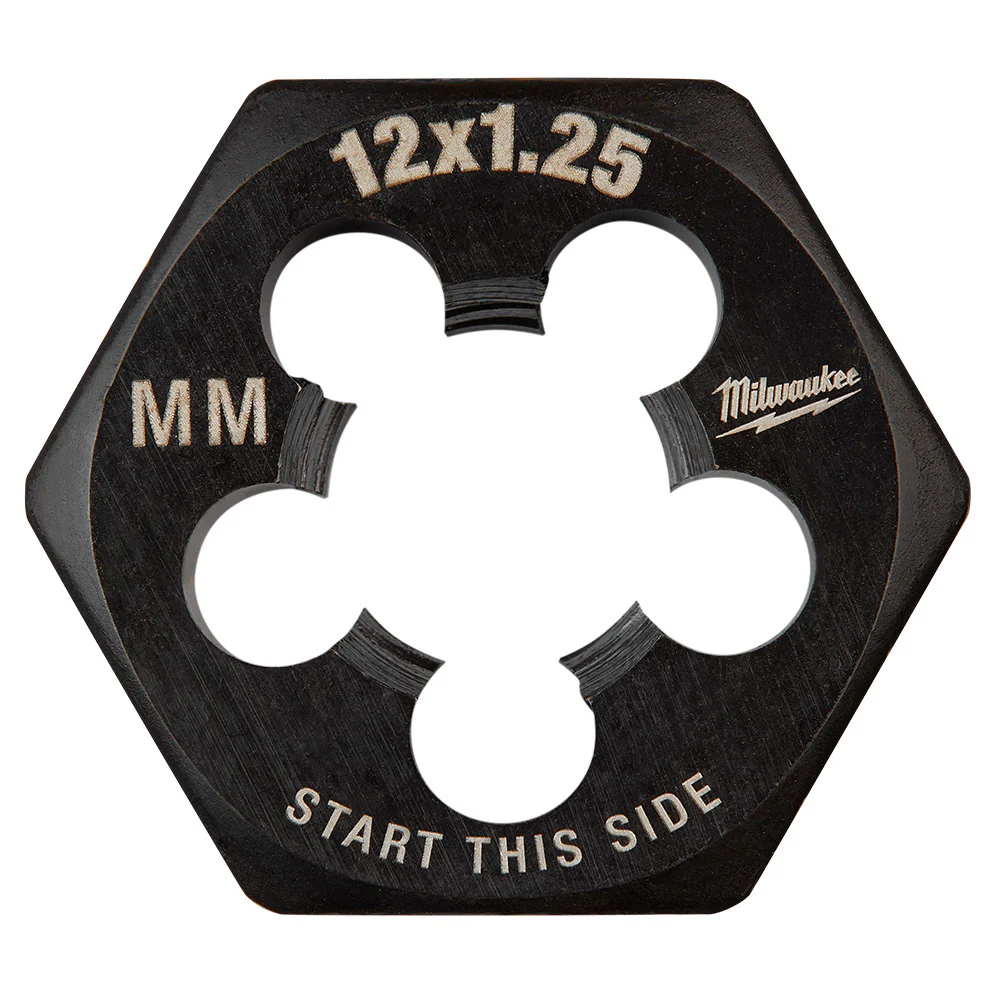 Milwaukee 49-57-5361 M12-1.25 mm 1-Inch Hex Threading Die - Moutools