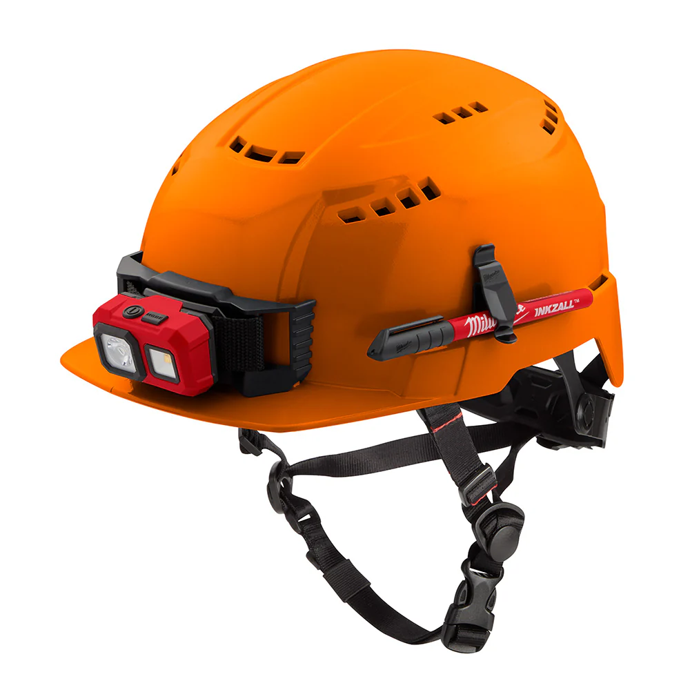 Milwaukee 48-73-1332 BOLT Orange Front Brim Safety Helmet (USA) - Type 2, Class C, Vented - Moutools