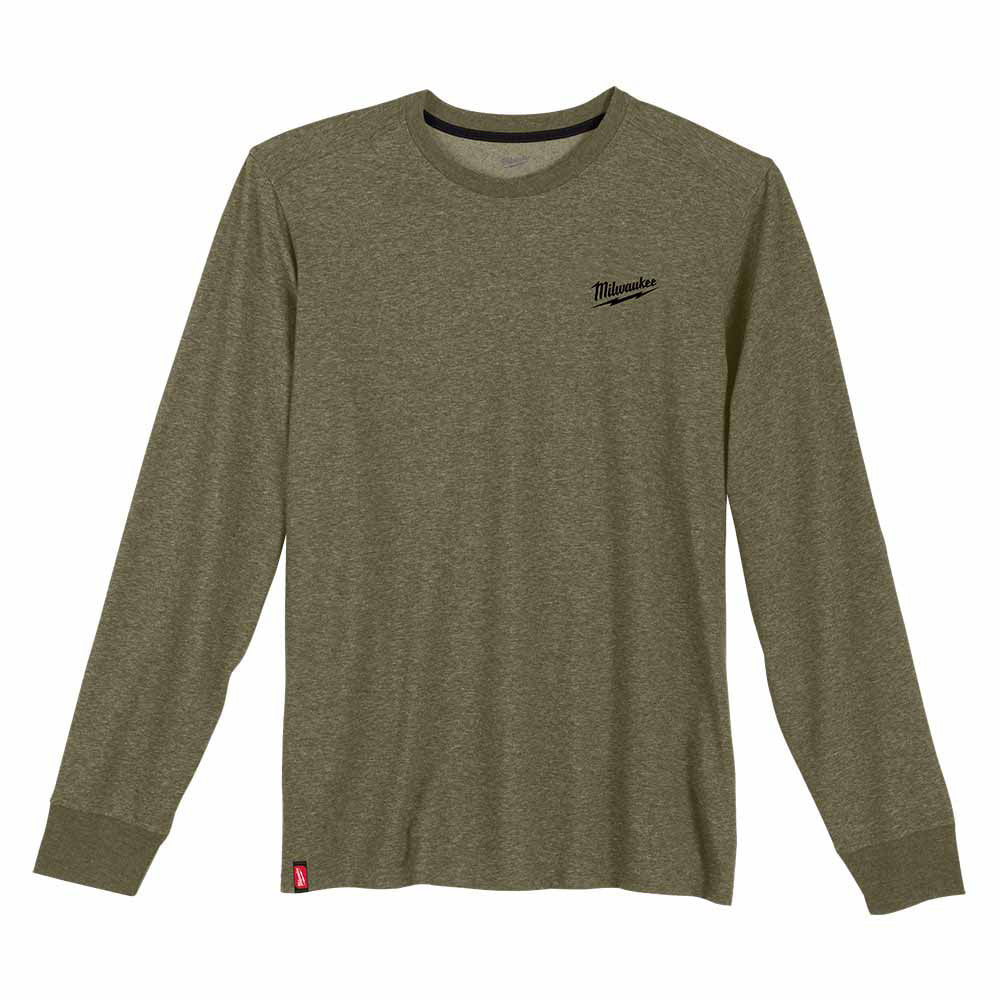 Milwaukee 604GN Hybrid Work Tee - Long Sleeve - Green - Moutools