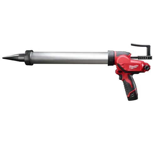 Milwaukee 2442-21 M12 20oz. Aluminum Barrel Sausage Style Caulk and Adhesive Gun Kit - Moutools