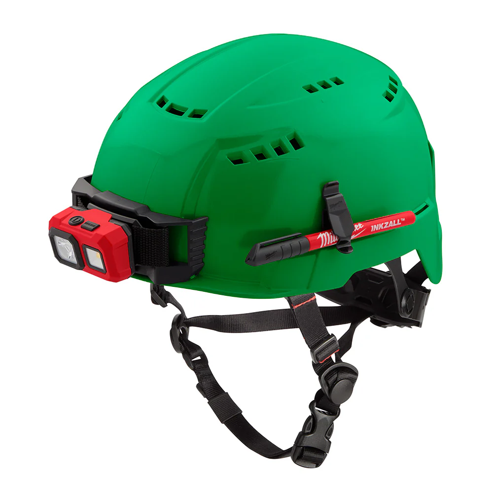 Milwaukee 48-73-1306 BOLT Green Safety Helmet (USA) - Type 2, Class C, Vented - Moutools