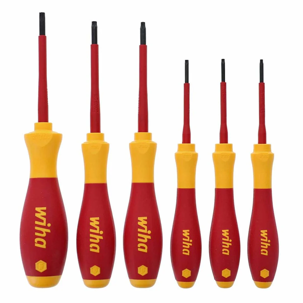 Wiha 32590 6 Piece Insulated SoftFinish Torx Screwdriver Set - Moutools
