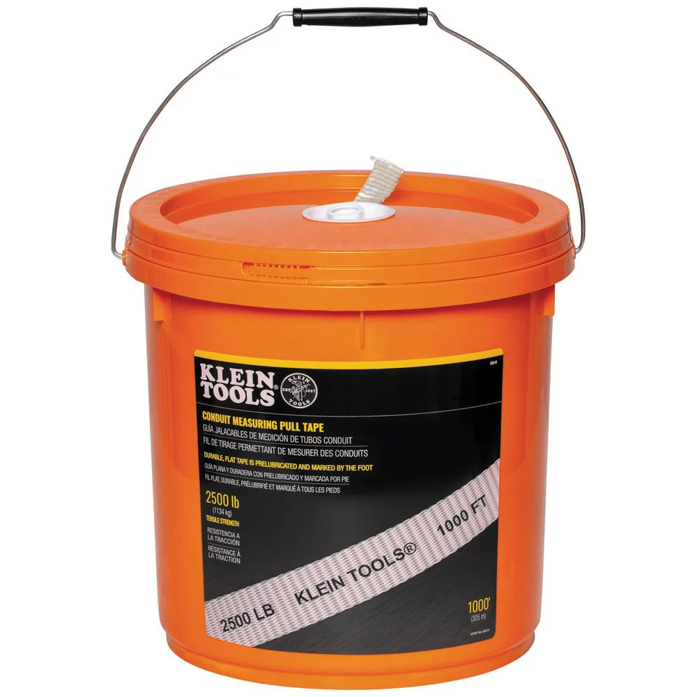 Klein 50141 Conduit Measuring Pull Tape, 2500-Pound x 1000' - Moutools