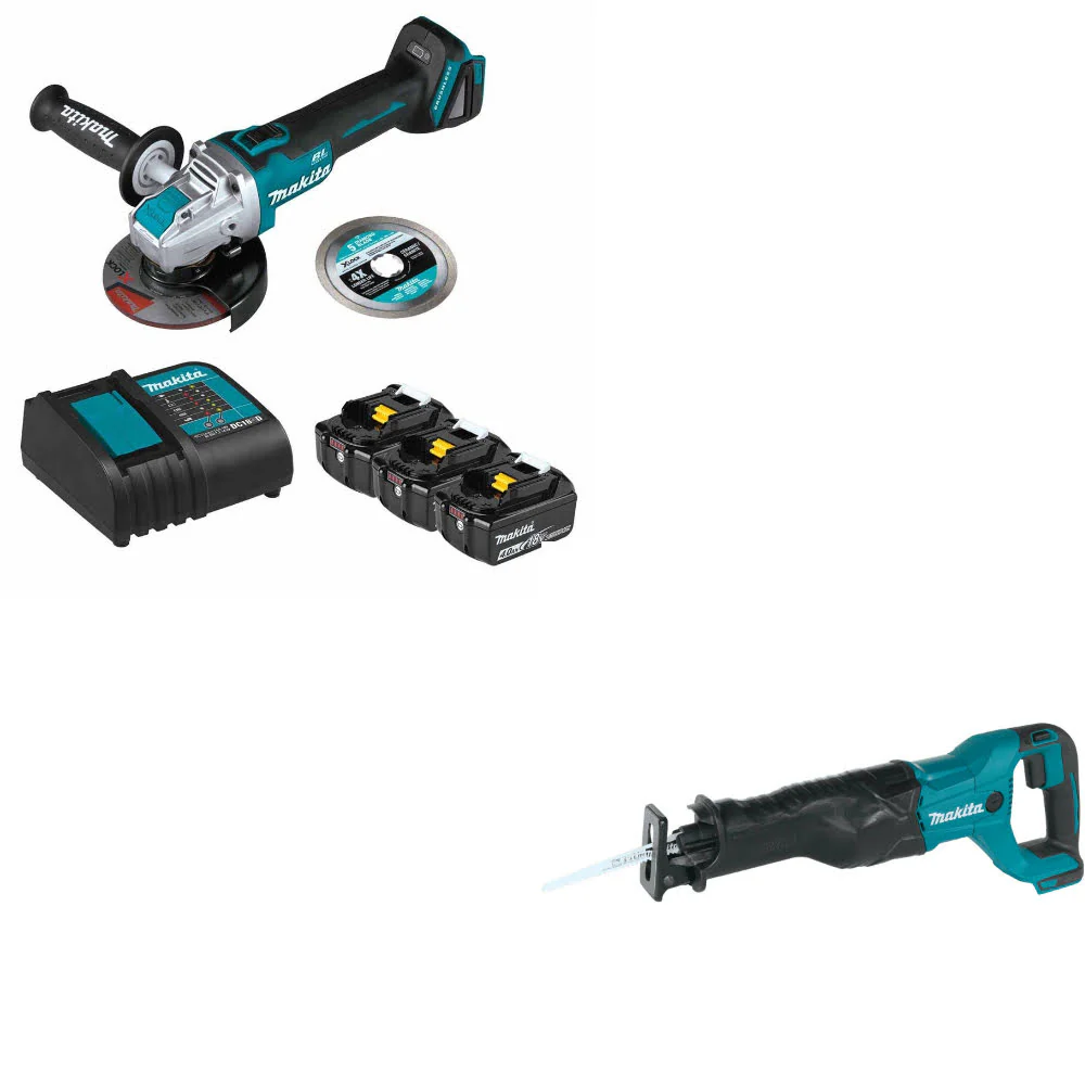 Makita BL1840BSCX3 18V LXT Li-Ion Starter Pack W/ FREE XRJ04Z 18V Recip Saw-Bare - Moutools