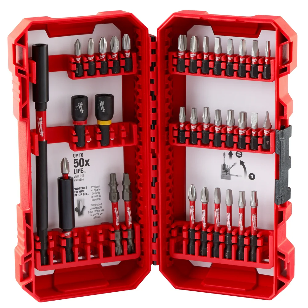 Milwaukee 48-32-5101 SHOCKWAVE Impact Duty Driver Bit Set - 34PC - Moutools