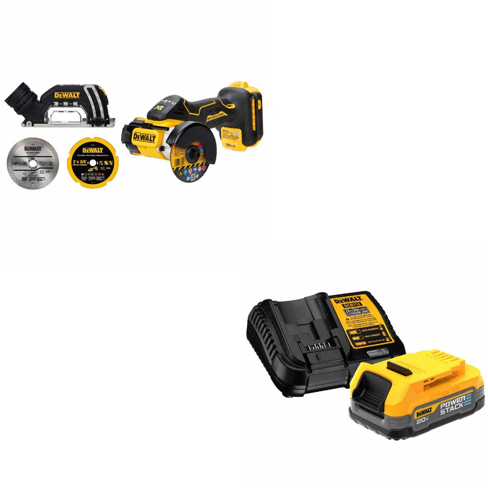 DeWalt DCS438B 20V MAX Cut-Off Tool W/ FREE DeWalt DCBP034C 20V MAX Starter Kit - Moutools