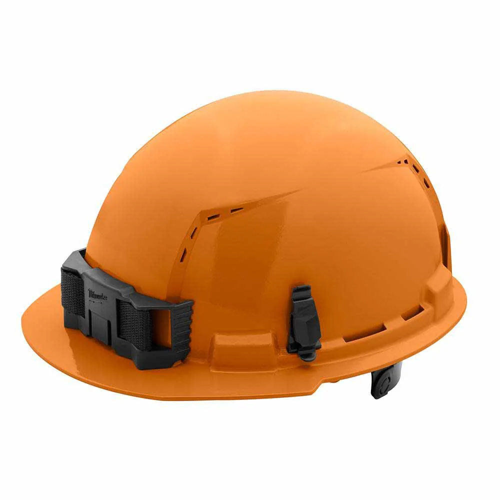 Milwaukee 48-73-1232 Orange Front Brim Vented Hard Hat with 6PT Ratcheting Suspension – Type 1 Class C - Moutools