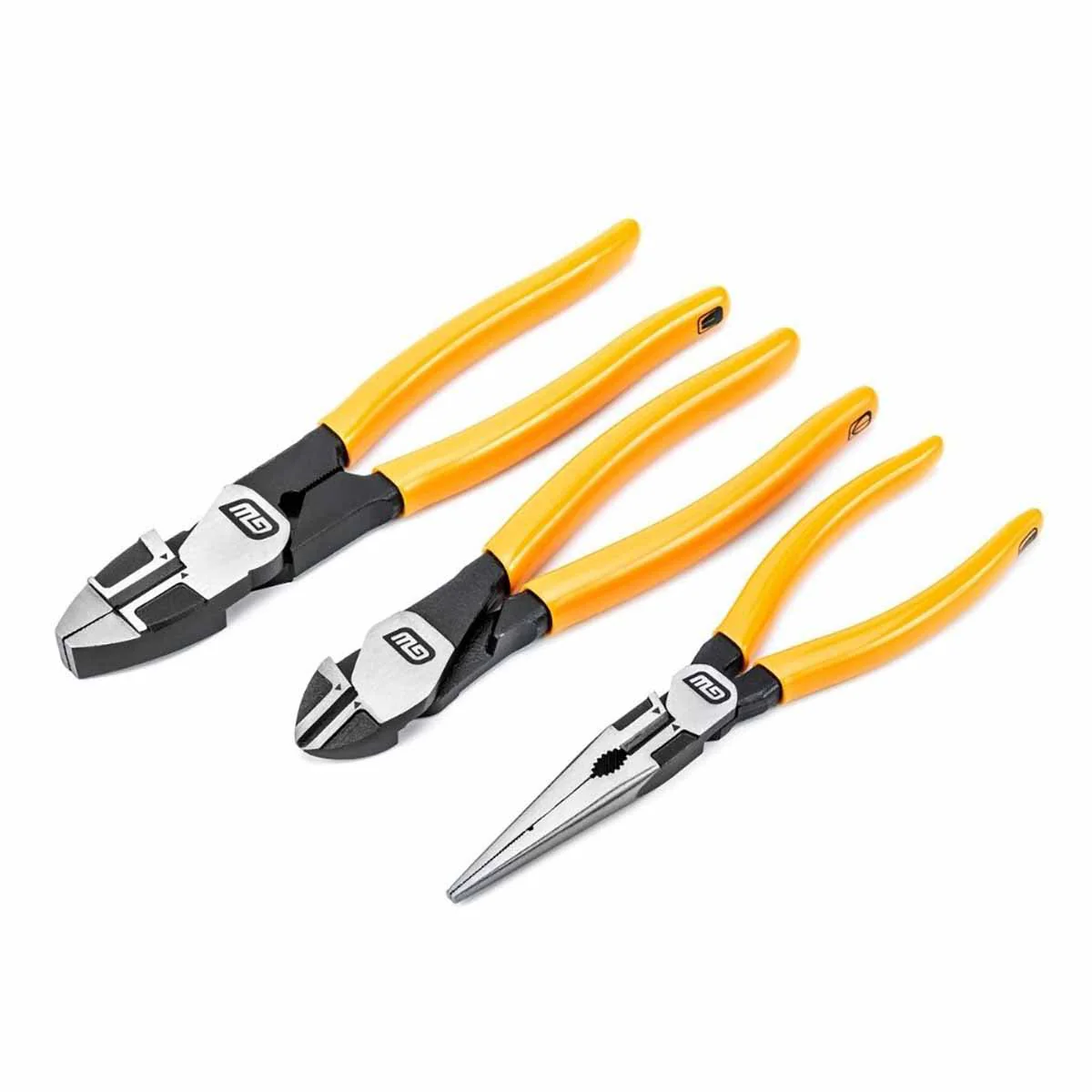 GearWrench 82202 3 Pc. Pitbull Dipped Handle Electrician's Plier Set - Moutools