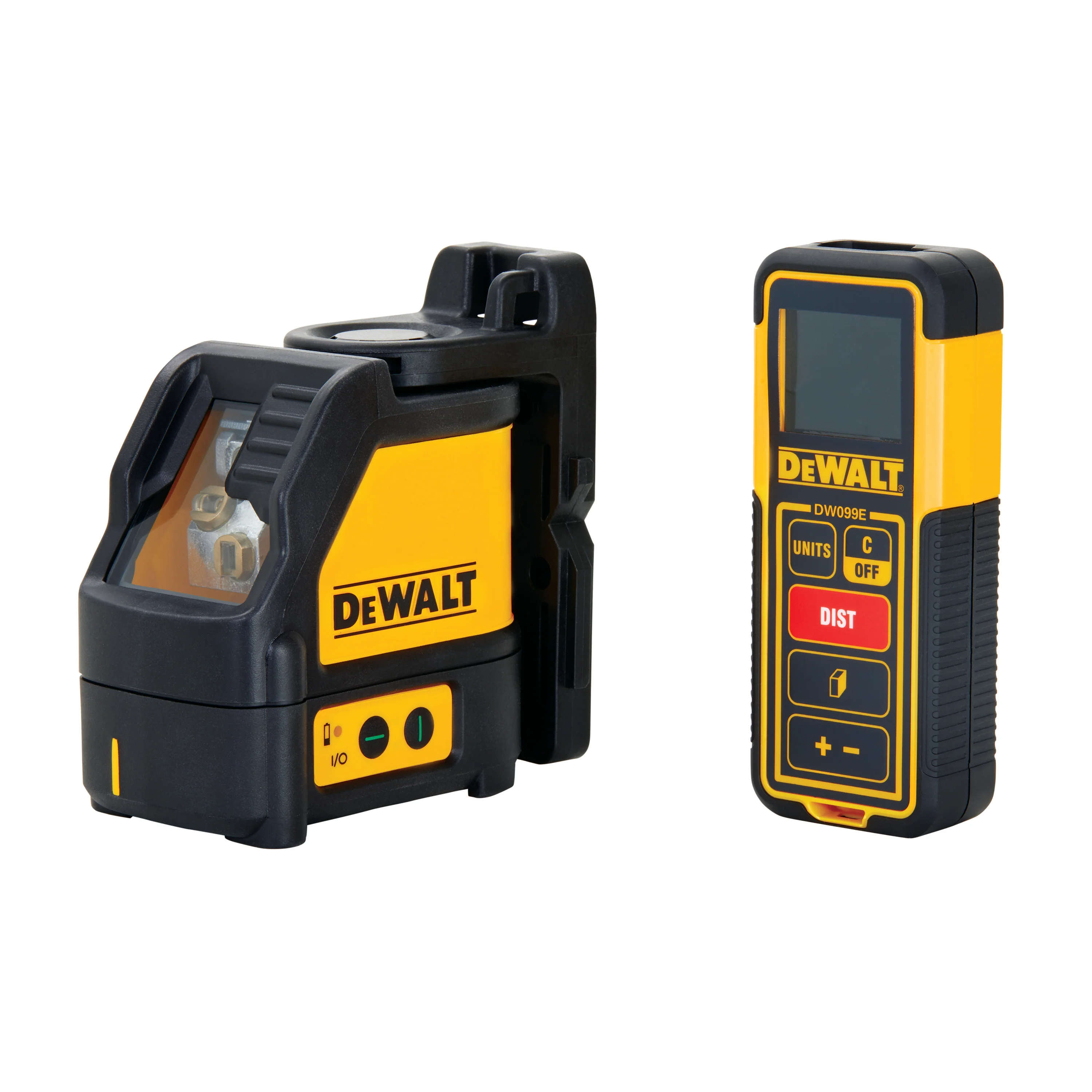 DeWalt DW0889CG Green Line Laser Level & 100' Laser Distance Measurer - Moutools