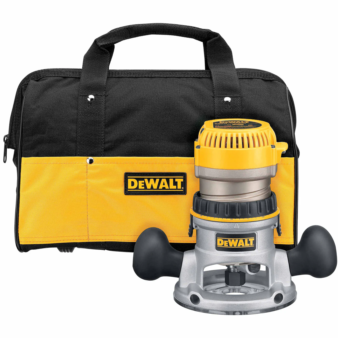 DeWalt DW618K 2-1/4 Maximum Hp Electronic Vs Fixed Base Router With Soft Start Kit - Moutools