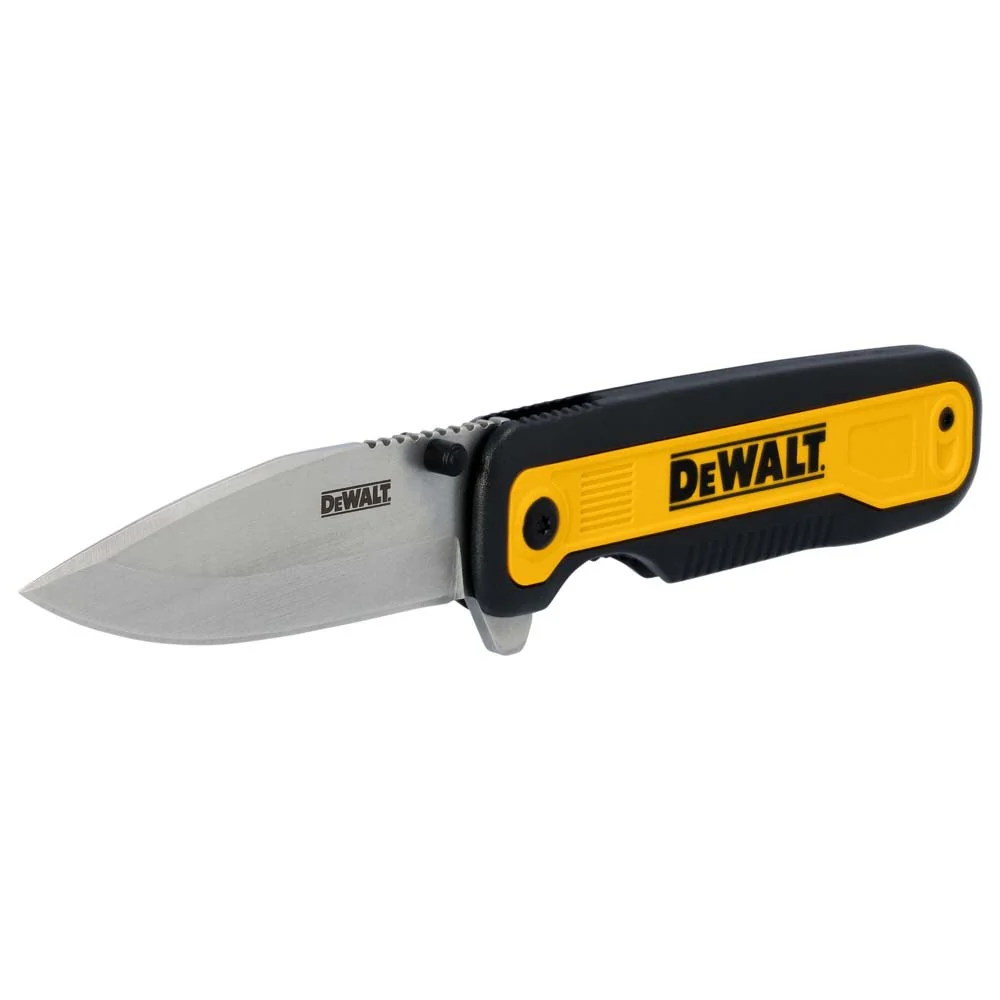 DeWalt DWHT10993 Drop Point Stainless Steel & Beveled Edge Blade Pocket Knife - Moutools