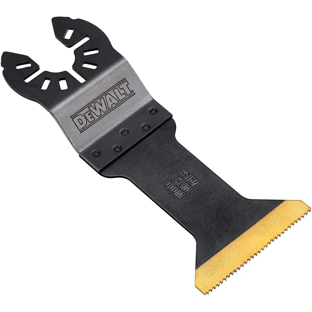 DeWalt DWA4204B Wide Titanium Nitride Coating Wood with Nails Universal Oscillating Tool Blade - 10 Pack - Moutools