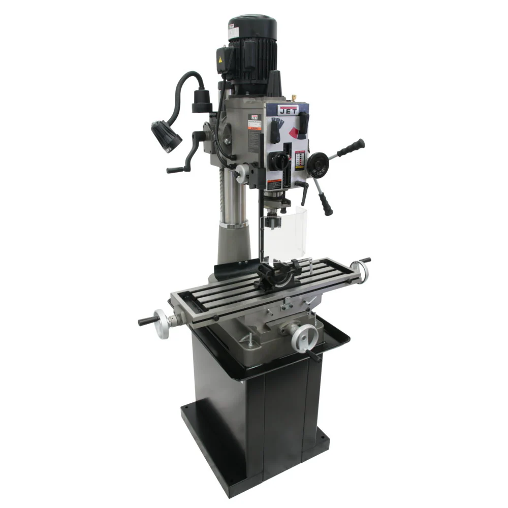 Jet JT9-351144 JMD-40GH Geared Head Mill DrillW/Newall DP500 2-Axis DRO - Moutools