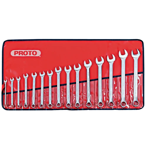 Proto J1200P-MASD 15 Pc. Metric Combination ASD Wrench Set - 12 Point - Moutools
