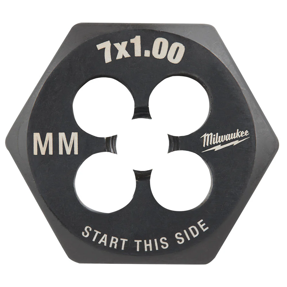 Milwaukee 49-57-5341 M7-1.00 mm 1-Inch Hex Threading Die - Moutools