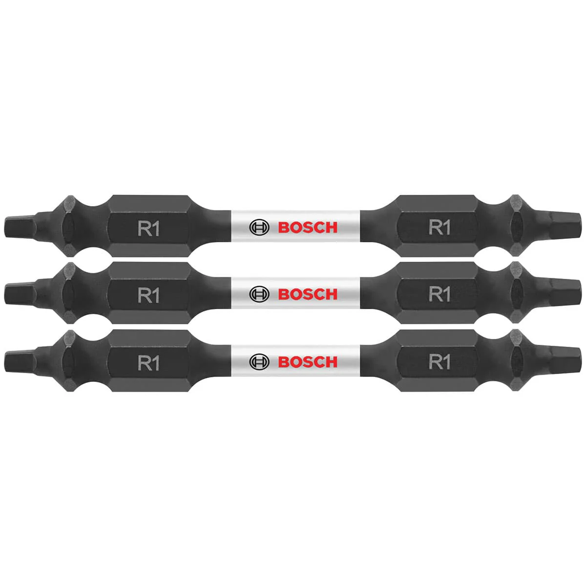 Bosch ITDESQ12503 3 pc. Impact Tough 2.5 In. Square #1 Double-Ended Bits - Moutools