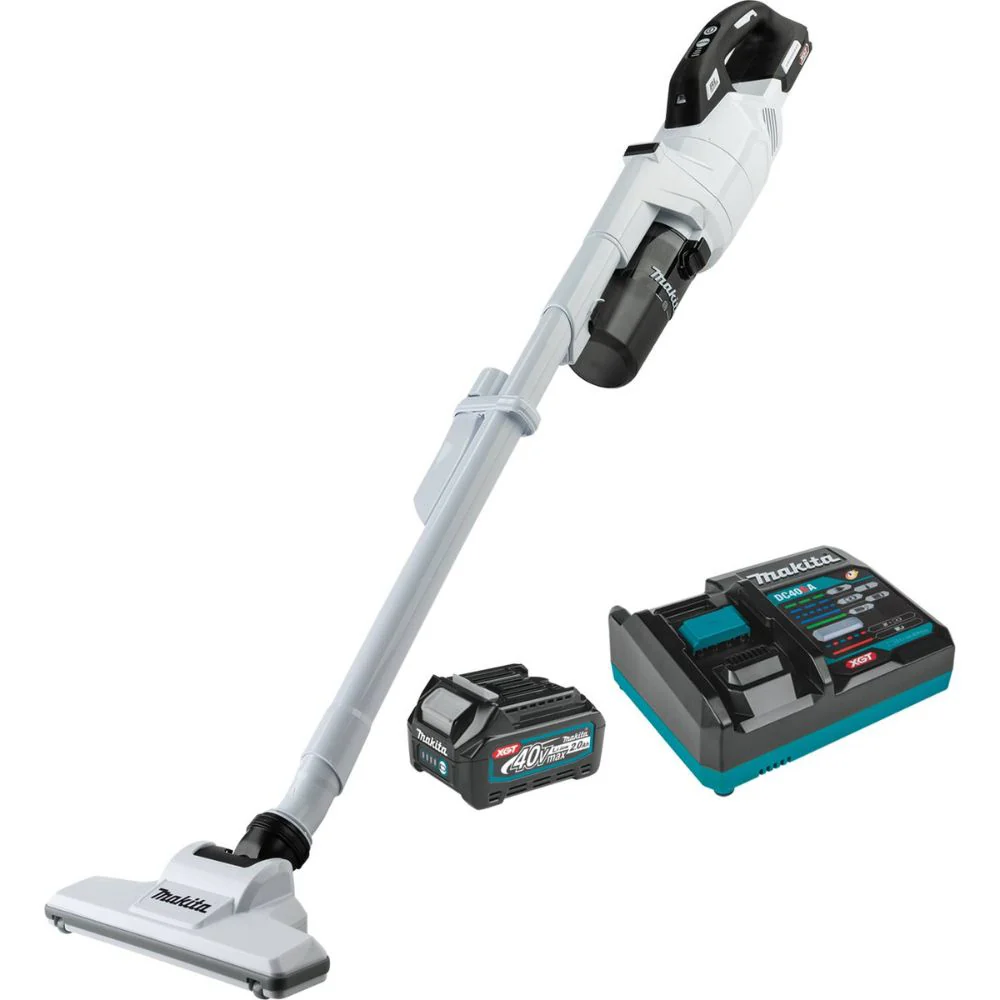 Makita GLC03R1 40V max XGT Brushless Cordless Cyclonic 4-Speed HEPA Filter Compact Stick Vacuum Kit (2.0Ah) - Moutools