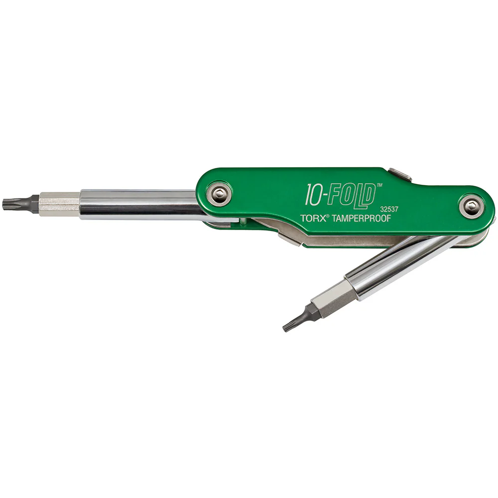 Klein Tools 32537 10-Fold Screwdriver/Nut Driver, Tamperproof Torx - Moutools
