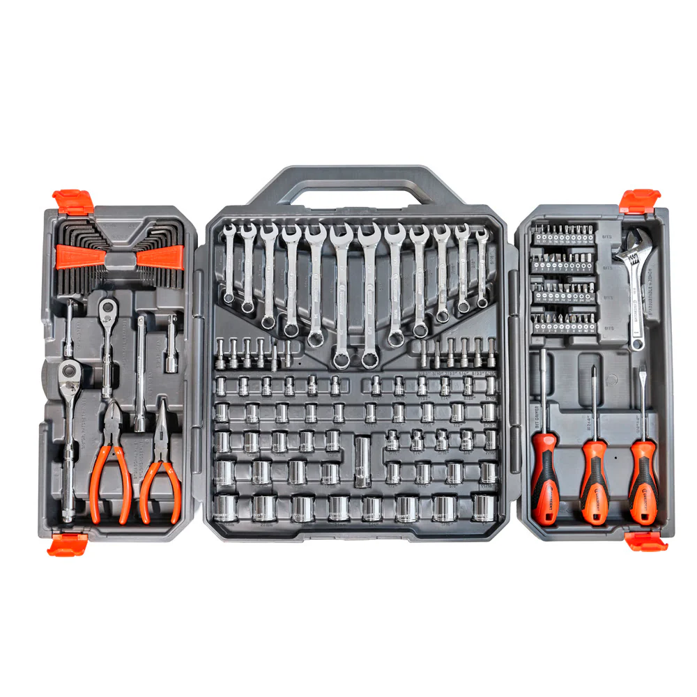 Crescent CTK150 150 Pc 1/4 and 3/8 Dr 6 Pt SAE/Metric Professional Tool Set - Moutools